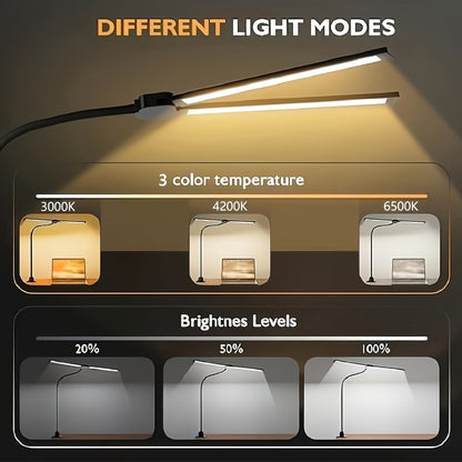 Ark & Oak™ Dual-Head LED Desk Lamp