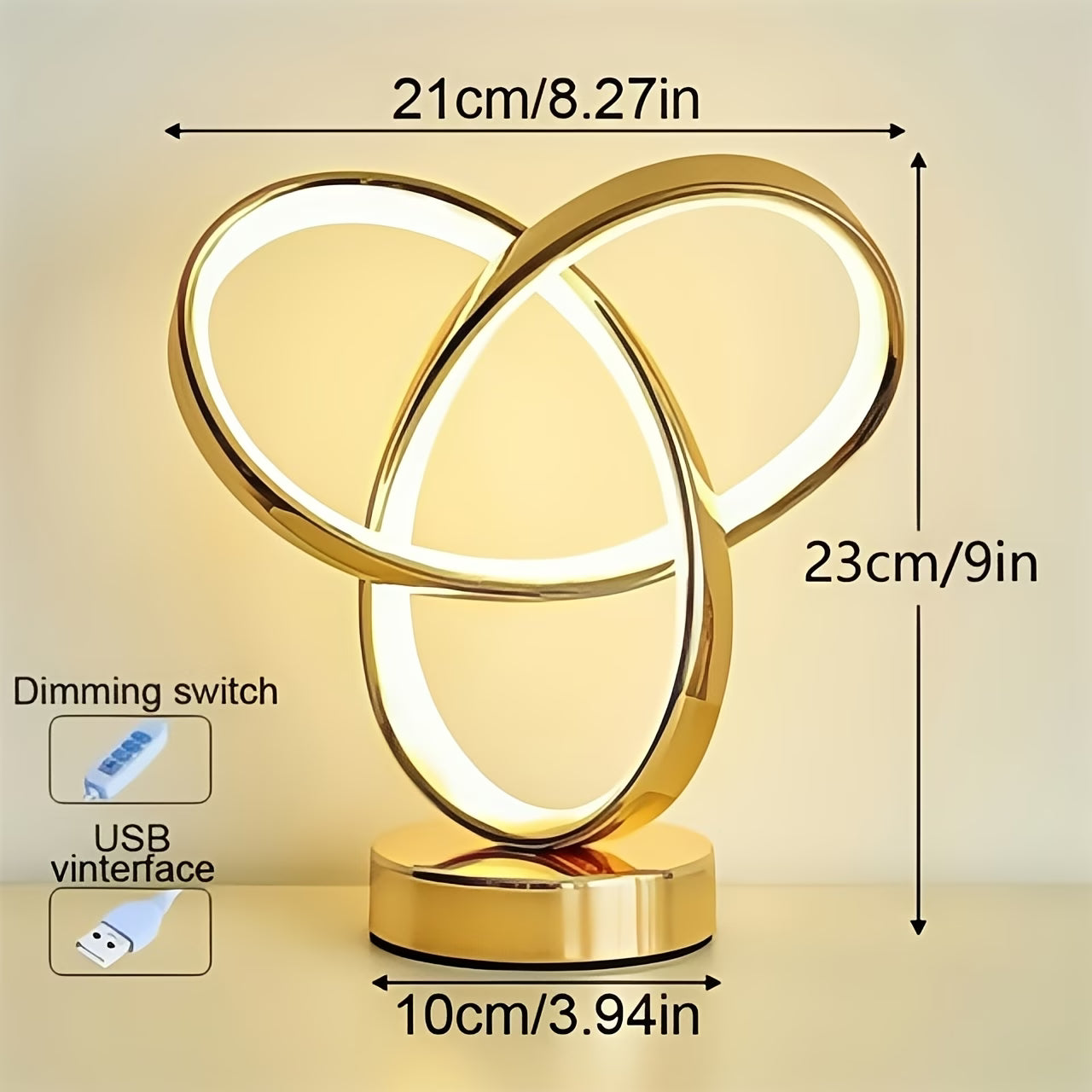 Ark & Oak™ Infinity Loop LED Table Lamp