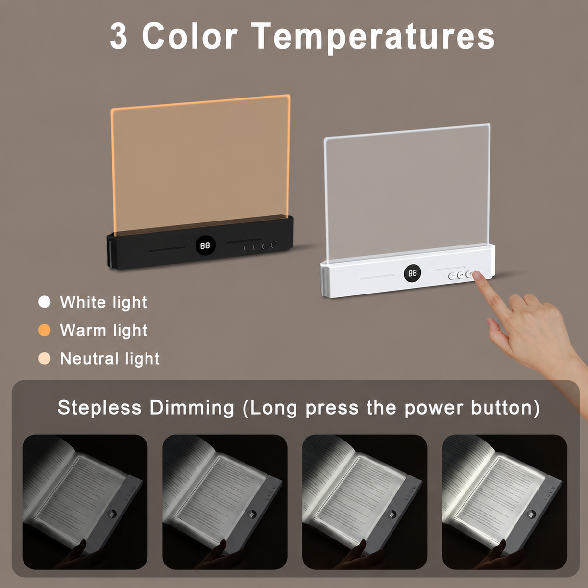 Ark & Oak™ GlowRead LED Book Light