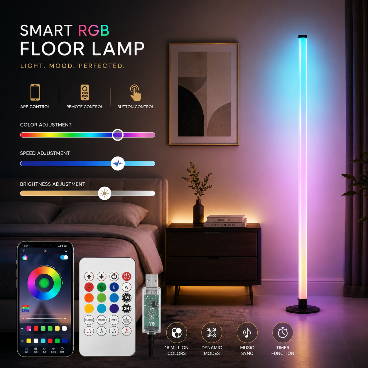 Ark & Oak™ RGB Floor Lamp