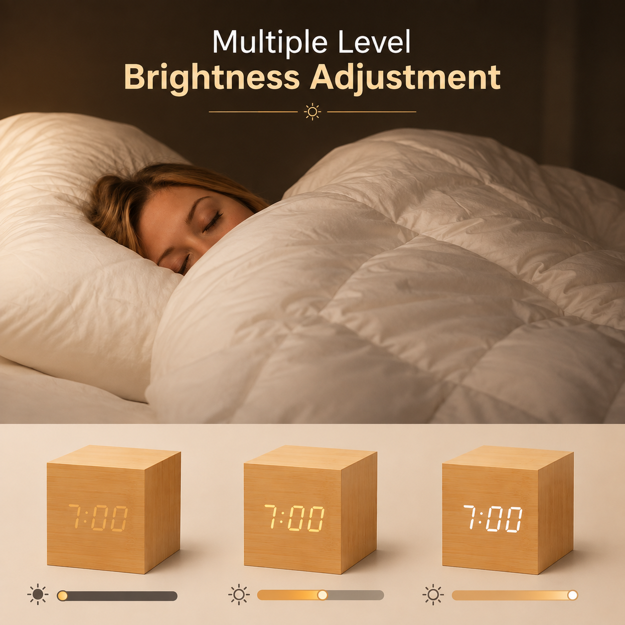 Ark & Oak™ Smart Wood Clock
