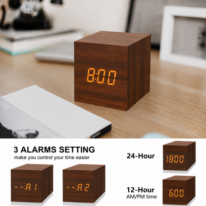 Ark & Oak™ Smart Wood Clock